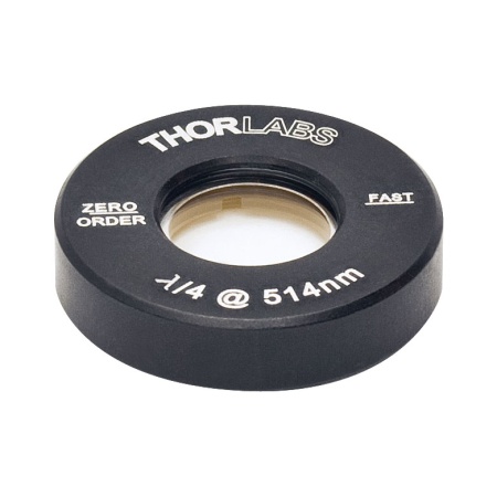 WPQ05M-514 - Четвертьволновая пластинка нулевого порядка, Ø1/2", оправа: Ø1", рабочая длина волны: 514 нм, Thorlabs