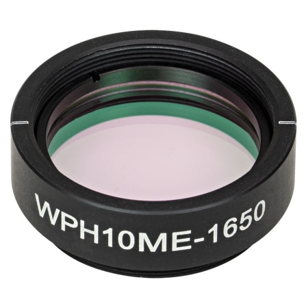 WPH10ME-1650 - Полуволновая пластинка нулевого порядка из ЖК полимера в оправе, Ø1", рабочая длина волны: 1650 нм, резьба: SM1, Thorlabs WPH10ME-1650 - Полуволновая пластинка нулевого порядка из ЖК полимера в оправе, Ø1", рабочая длина волны: 1650 нм, резьба: SM1, Thorlabs