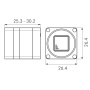 Snapshot гиперспектральная камера MX022HG-IM-SM4X4-RN2-FL, 600–860 нм, 2,2 Мп, 338 кадр/с