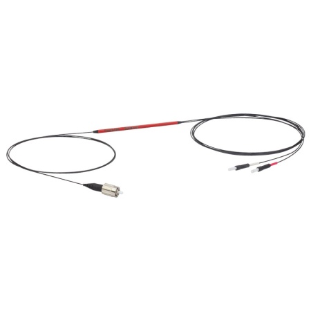 TM105FS1B - Оптоволоконный разветвитель 1x2, многомодовые волокна, высокая концентрация OH, сердцевина: Ø105 мкм, 0.22 NA, деление сигнала: 50:50, рабочий диапазон: 400 - 900 нм, FC/PC разъем и керамический наконечник Ø2.5 мм, Thorlabs