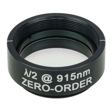 WPH10M-915 - Полуволновая пластинка нулевого порядка, Ø1", оправа с резьбой SM1, рабочая длина волны: 915 нм, Thorlabs