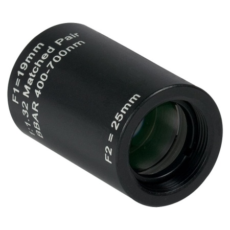 MAP051925-A - Пары ахроматических дублетов, усиление: 1:1.32 , f1=19 мм, f2=25 мм, просветляющее покрытие: 400-700 нм, Thorlabs