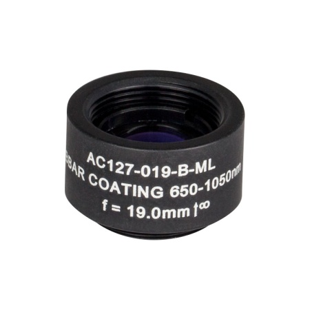 AC127-019-B-ML - Ахроматический дублет, f=19 мм, Ø1/2", резьба на оправе: SM05, просветляющее покрытие: 650-1050 нм, Thorlabs