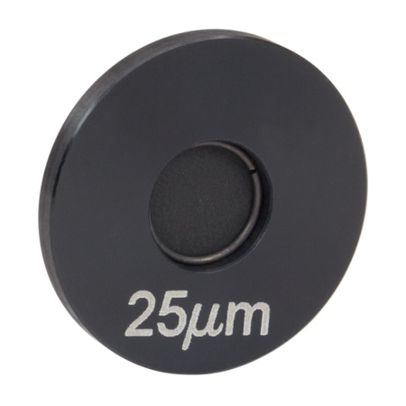 P25C - Прецизионная точечная диафрагма в оправе Ø1", для работы с излучением высокой мощности, диаметр отверстия: 25 ± 2 мкм, Thorlabs P25C - Прецизионная точечная диафрагма в оправе Ø1", для работы с излучением высокой мощности, диаметр отверстия: 25 ± 2 мкм, Thorlabs