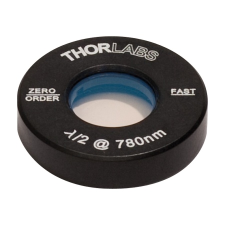 WPH05M-780 - Полуволновая пластинка нулевого порядка, Ø1/2", оправа: Ø1", рабочая длина волны: 780 нм, Thorlabs