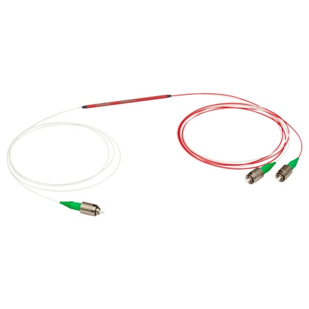 TN980R2A1B - Узкополосный оптический разветвитель, 1x2, рабочий диапазон: 980 ± 15 нм, 0.22 NA, разделение сигнала: 90:10, разъем: FC/APC, Thorlabs