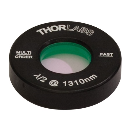 WPMH05M-1310 - Полуволновая фазовая пластинка множественного порядка, Ø1/2", оправа: Ø1", просветляющее покрытие: 1310 нм, Thorlabs