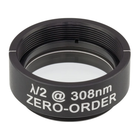 WPH10M-308 - Полуволновая пластинка нулевого порядка, Ø1", оправа с резьбой SM1, рабочая длина волны: 308 нм, Thorlabs