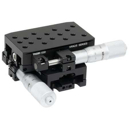 XRN25P-K1 - Компактный составной XY транслятор, смещение: 25 мм, регулировочные винты на боковой стороне платформы, крепления: 1/4"-20, Thorlabs