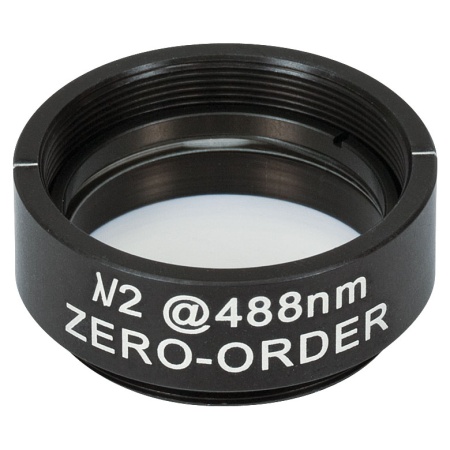 WPH10M-488 - Полуволновая пластинка нулевого порядка, Ø1", оправа с резьбой SM1, рабочая длина волны: 488 нм, Thorlabs