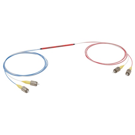 TW1650R2F2 - Широкополосный оптический разветвитель, 2x2, рабочий диапазон: 1650 ± 100 нм, разделение сигнала: 90:10, разъем: FC/PC, Thorlabs