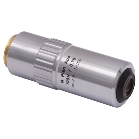 MY100X-806 - Планарный апохроматический объектив Mitutoyo, увеличение: 100X, числовая апертура: 0.70 NA, рабочее расстояние: 6 мм, Thorlabs MY100X-806 - Планарный апохроматический объектив Mitutoyo, увеличение: 100X, числовая апертура: 0.70 NA, рабочее расстояние: 6 мм, Thorlabs