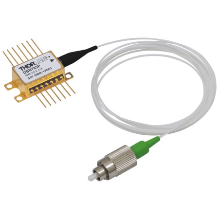 DBR785P - Лазерный диод с распределённым брэгговским отражателем, 785 нм, 20 мВт, корпус: Butterfly, PM оптоволокно, FC/APC разъем, встроенный изолятор, Thorlabs