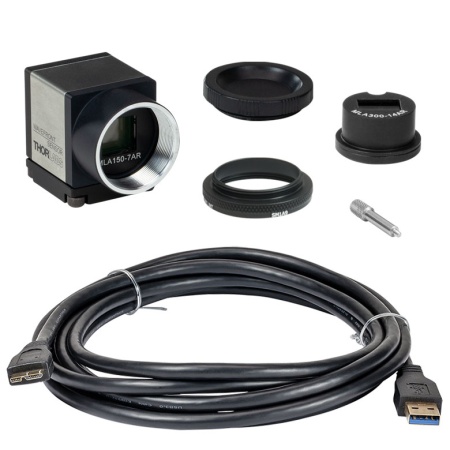 WFS40-K2/M - Датчик Шака-Гартмана с 2 сменными массивами микролинз: шаг - 150 мкм, шаг - 300 мкм, просветляющее покрытие, апертура квадратная: 11.26 мм, метрическая резьба, Thorlabs