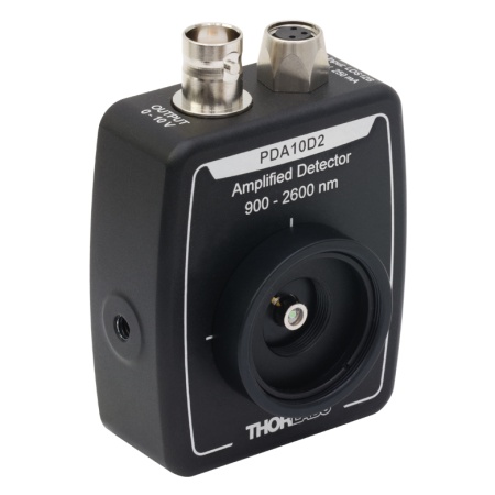 PDA10D2 - InGaAs фотодетектор с усилителем, фиксированный коэффициент усиления, рабочий спектральный диапазон: 900-2600 нм, ширина полосы пропускания: 25 МГц, площадь активной области: 0.8 мм2, универсальный разъем: 8-32 / M4, Thorlabs PDA10D2 - InGaAs фотодетектор с усилителем, фиксированный коэффициент усиления, рабочий спектральный диапазон: 900-2600 нм, ширина полосы пропускания: 25 МГц, площадь активной области: 0.8 мм2, универсальный разъем: 8-32 / M4, Thorlabs