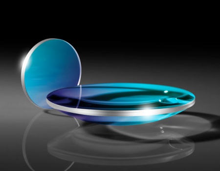 Плоско-выпуклые линзы из кварцевого стекла с покрытием для 405 нм