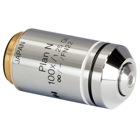 RMS100X-O - Планарный ахроматический объектив Olympus с масляной иммерсией, увеличение: 100X, числовая апертура: 1.25 NA, рабочее расстояние: 0.150 мм, Thorlabs