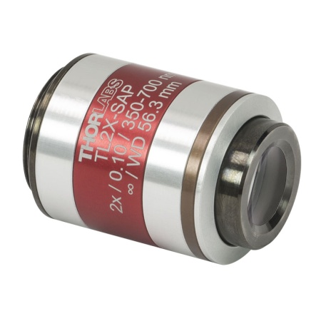 TL2X-SAP - Апохроматический объектив, без эффекта виньетирования, увеличение: 2X, числовая апертура: 0.1 NA, рабочее расстояние: 56.3 мм, Thorlabs TL2X-SAP - Апохроматический объектив, без эффекта виньетирования, увеличение: 2X, числовая апертура: 0.1 NA, рабочее расстояние: 56.3 мм, Thorlabs