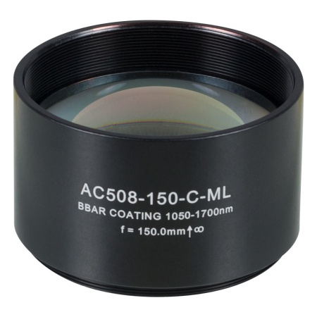 AC508-150-C-ML - Ахроматический дублет, f=150 мм, Ø2", резьба на оправе: SM2, просветляющее покрытие: 1050-1700 нм, Thorlabs