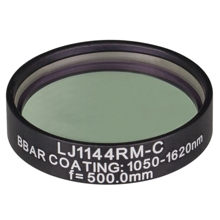 LJ1144RM-C - N-BK7 плоско-выпуклая круглая линза в оправе, фокусное расстояние: 500 мм, Ø1", просветляющее покрытие: 1050 - 1620 нм, Thorlabs LJ1144RM-C - N-BK7 плоско-выпуклая круглая линза в оправе, фокусное расстояние: 500 мм, Ø1", просветляющее покрытие: 1050 - 1620 нм, Thorlabs