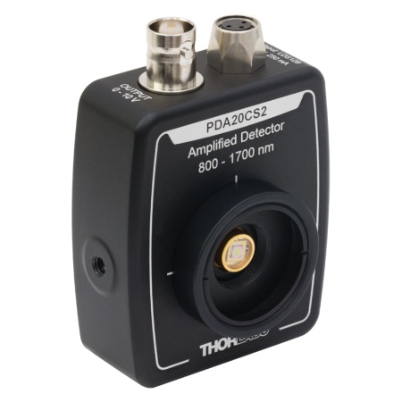 PDA20CS2 - InGaAs фотодетектор с усилителем, регулируемый коэффициент усиления, рабочий спектральный диапазон: 800-1700 нм, ширина полосы пропускания: 11 МГц, площадь активной области: 3.14 мм2, источник питания: крепления: 8-32/M4, Thorlabs PDA20CS2 - InGaAs фотодетектор с усилителем, регулируемый коэффициент усиления, рабочий спектральный диапазон: 800-1700 нм, ширина полосы пропускания: 11 МГц, площадь активной области: 3.14 мм2, источник питания: крепления: 8-32/M4, Thorlabs