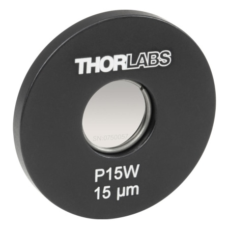 P15W - Точечная диафрагма в оправе Ø1", диаметр отверстия: 15 ± 1.5 мкм, Thorlabs P15W - Точечная диафрагма в оправе Ø1", диаметр отверстия: 15 ± 1.5 мкм, Thorlabs