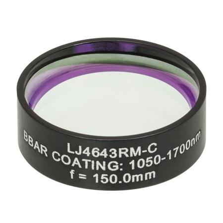 LJ4643RM-C - Плоско-выпуклая цилиндрическая круглая линза из кварцевого стекла, фокусное расстояние: 150 мм, Ø1", просветляющее покрытие: 1050-1700 нм, Thorlabs LJ4643RM-C - Плоско-выпуклая цилиндрическая круглая линза из кварцевого стекла, фокусное расстояние: 150 мм, Ø1", просветляющее покрытие: 1050-1700 нм, Thorlabs