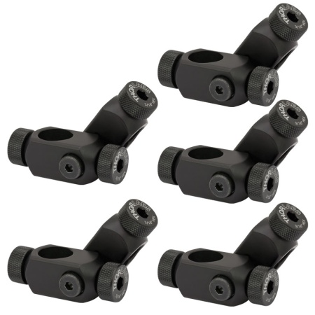 SWC-P5 - Зажим для крепления стержня (Ø1/2") под углом с возможностью регулировки положения, вращение на 360°, фиксация шестигранным ключом: 3/16", 5 шт., Thorlabs