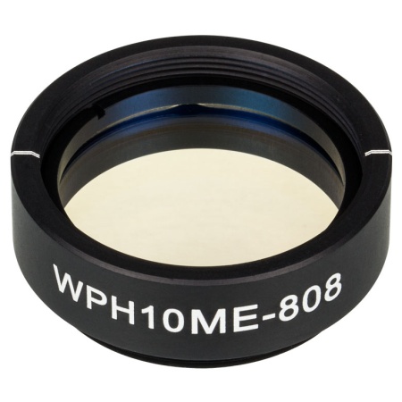 WPH10ME-808 - Полуволновая пластинка из ЖК полимера в оправе, Ø1", рабочая длина волны: 808 нм, резьба: SM1, Thorlabs