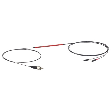 TM200SL1B - Оптоволоконный разветвитель 1x2, многомодовые волокна, высокая концентрация OH, сердцевина: Ø200 мкм, 0.22 NA, деление сигнала: 50:50, рабочий диапазон: 400 - 2200 нм, SMA905 разъем и керамический наконечник Ø1.25 мм, Thorlabs