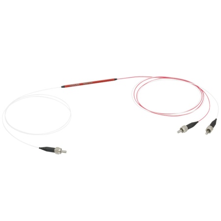 TM50R1S1A - Оптоволоконный разветвитель 1x2, многомодовые волокна, ступенчатый профиль показателя преломления, сердцевина: Ø50 мкм, 0.22 NA, рабочий диапазон: 400 - 900 нм, деление сигнала: 99:1, SMA905 разъемы, Thorlabs