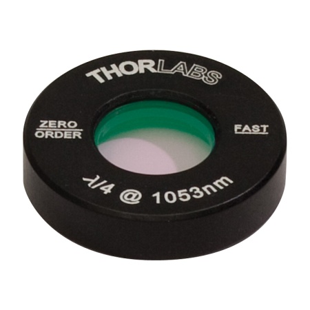 WPQ05M-1053 - Четвертьволновая пластинка нулевого порядка, Ø1/2", оправа: Ø1", рабочая длина волны: 1053 нм, Thorlabs