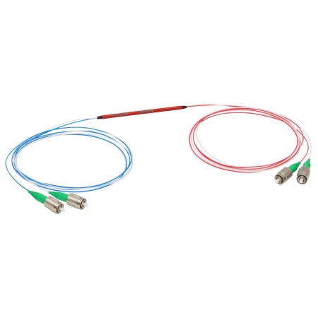 TW850R5A2 - 2x2 оптический разветвитель с широким спектральным диапазоном пропускания, 850 ± 100 нм, коэффициенты деления 50:50, FC/APC разъемы