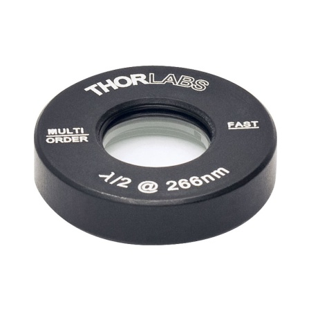 WPMH05M-355 - Полуволновая фазовая пластинка множественного порядка, Ø1/2", оправа: Ø1", просветляющее покрытие: 355 нм, Thorlabs