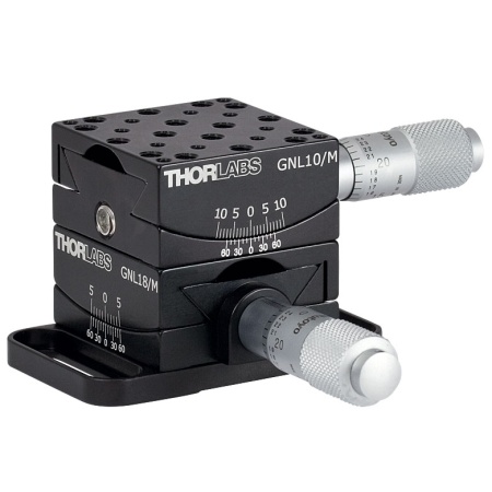 GNL20/M - Двухосный гониометр, расстояние до точки вращения: 25.4 мм, 2 гониометра и основание, метрическая резьба. Thorlabs GNL20/M - Двухосный гониометр, расстояние до точки вращения: 25.4 мм, 2 гониометра и основание, метрическая резьба. Thorlabs