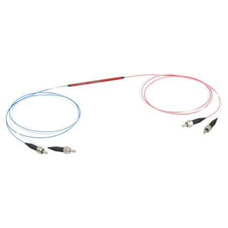 TM105R5S2B - Оптоволоконный разветвитель 2x2, многомодовые волокна, сердцевина: Ø105 мкм, низкое содержание OH, 0.22 NA, разделение сигнала: 50:50, SMA905 разъемы, Thorlabs