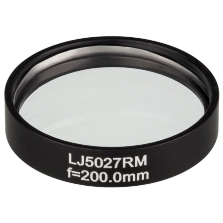 LJ5027RM - Плоско-выпуклая цилиндрическая линза, Ø1", в оправе, материал: CaF2, f = 200.0 мм, без покрытия, Thorlabs LJ5027RM - Плоско-выпуклая цилиндрическая линза, Ø1", в оправе, материал: CaF2, f = 200.0 мм, без покрытия, Thorlabs