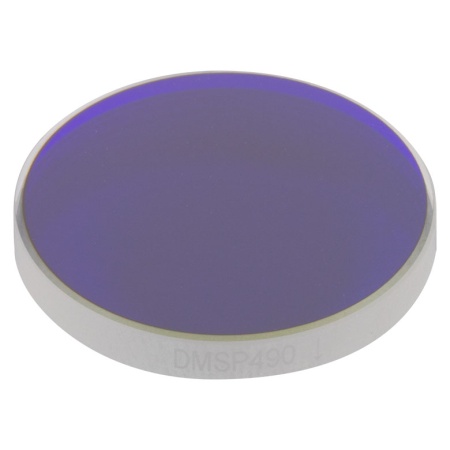 DMSP490 - Коротковолновое дихроичное зеркало, диаметр: 1", длина волны среза: 490 нм, Thorlabs DMSP490 - Коротковолновое дихроичное зеркало, диаметр: 1", длина волны среза: 490 нм, Thorlabs