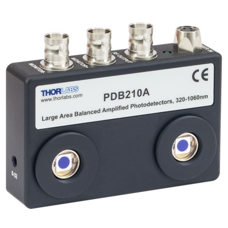 PDB210A - Балансный фотодетектор с большой площадью активной области, Si фотодиоды, рабочий диапазон: 320-1060 нм, крепления: 8-32, источник питания: 12 В, Thorlabs PDB210A - Балансный фотодетектор с большой площадью активной области, Si фотодиоды, рабочий диапазон: 320-1060 нм, крепления: 8-32, источник питания: 12 В, Thorlabs