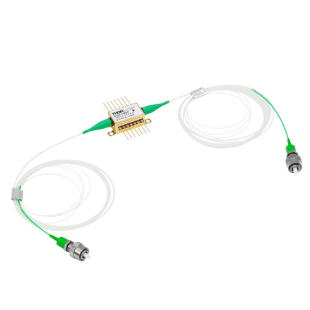 BOA1080P - Оптический усилитель L-диапазона, чувствителен к поляризации излучения, центральная длина волны: 1590 нм (тип.), корпус: Butterfly, сопряжен с оптическими волокнами типа PM, разъемы: FC/APC, Thorlabs