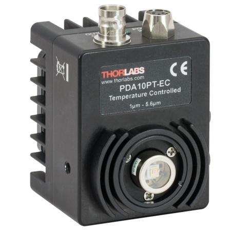 PDA10PT-EC - InAsSb фотодетектор с термоэлектрическим охлаждением, рабочий спектральный диапазон: 1.0 - 5.8 мкм, усилитель переменного тока, активная область: Ø1 мм, источник питания: 220 - 240 В, Thorlabs PDA10PT-EC - InAsSb фотодетектор с термоэлектрическим охлаждением, рабочий спектральный диапазон: 1.0 - 5.8 мкм, усилитель переменного тока, активная область: Ø1 мм, источник питания: 220 - 240 В, Thorlabs