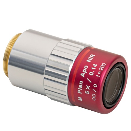 MY5X-822 - Планарный апохроматический объектив Mitutoyo, увеличение: 5X, числовая апертура: 0.14 NA, рабочее расстояние: 37.5 мм, рабочий диапазон: 480 - 1800 нм, Thorlabs MY5X-822 - Планарный апохроматический объектив Mitutoyo, увеличение: 5X, числовая апертура: 0.14 NA, рабочее расстояние: 37.5 мм, рабочий диапазон: 480 - 1800 нм, Thorlabs