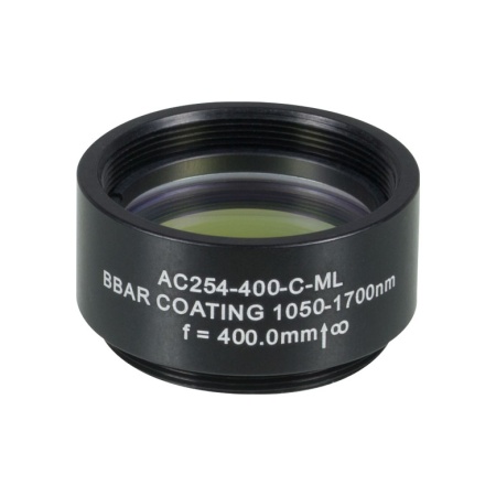 AC254-400-C-ML - Ахроматический дублет, f=400 мм, Ø1", резьба на оправе: SM1, просветляющее покрытие: 1050-1700 нм, Thorlabs