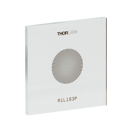 R1L1S3P - Таблица для измерения разрешающей способности (Звезда Сименса), 1" x 1", получение изображения при подсветке спереди, 72 делений/360°, Thorlabs