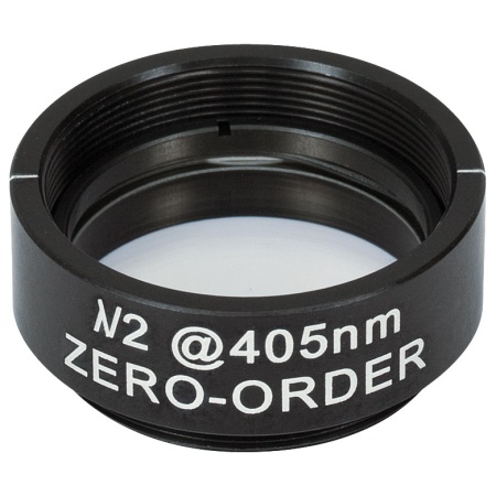 WPH10M-405 - Полуволновая пластинка нулевого порядка, Ø1", оправа с резьбой SM1, рабочая длина волны: 405 нм, Thorlabs