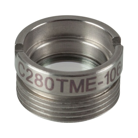 C280TME-1064 - Асферическая линза Geltech в оправе, f = 18.57 мм, NA = 0.15, просветляющее покрытие: 1064 нм, Thorlabs