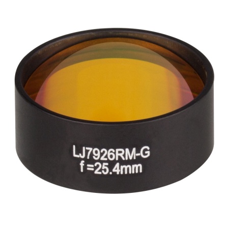 LJ7926RM-G - ZnSe плоско-выпуклая цилиндрическая круглая линза в оправе, фокусное расстояние 25.4 мм, Ø1", просветляющее покрытие: 7 - 12 мкм, Thorlabs LJ7926RM-G - ZnSe плоско-выпуклая цилиндрическая круглая линза в оправе, фокусное расстояние 25.4 мм, Ø1", просветляющее покрытие: 7 - 12 мкм, Thorlabs