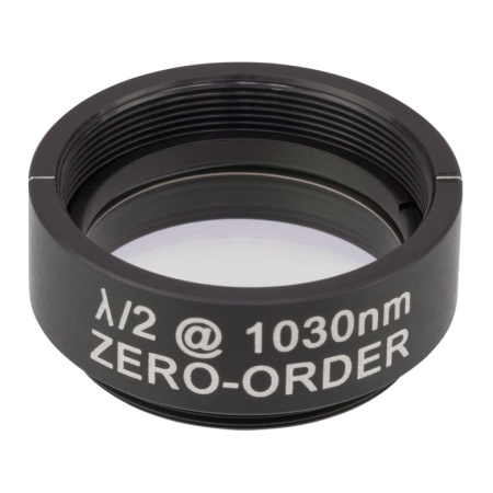 WPH10M-1030 - Полуволновая пластинка нулевого порядка, Ø1", оправа с резьбой SM1, рабочая длина волны: 1030 нм, Thorlabs