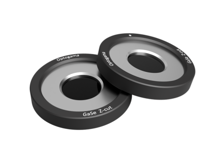 Кристалл GaSe, ⌀5 мм, длина: 0,5 мм, без покрытия, оправа: ⌀25,4 мм, Optogama