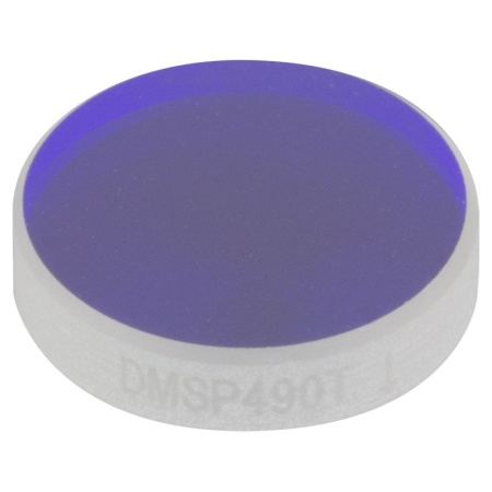 DMSP490T - Коротковолновое дихроичное зеркало, диаметр: 1/2", длина волны среза: 490 нм, Thorlabs DMSP490T - Коротковолновое дихроичное зеркало, диаметр: 1/2", длина волны среза: 490 нм, Thorlabs